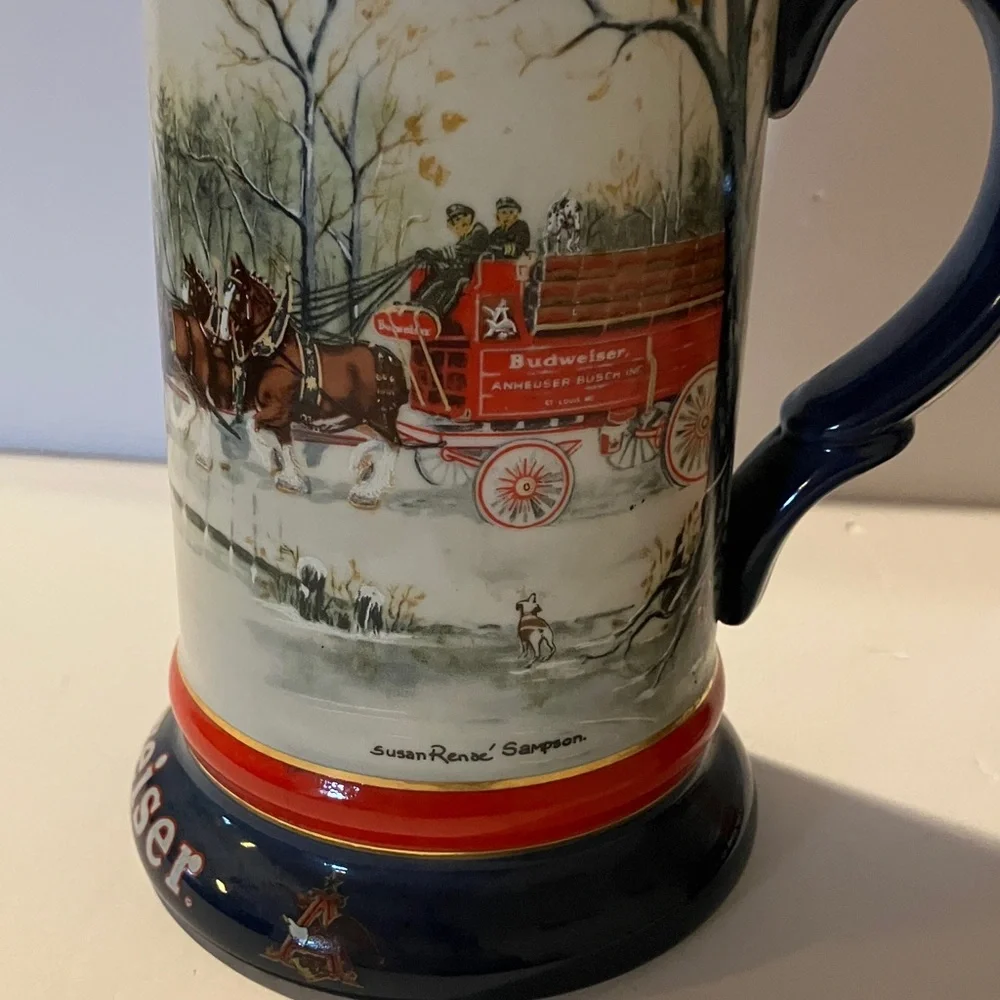 Budweiser pair steins